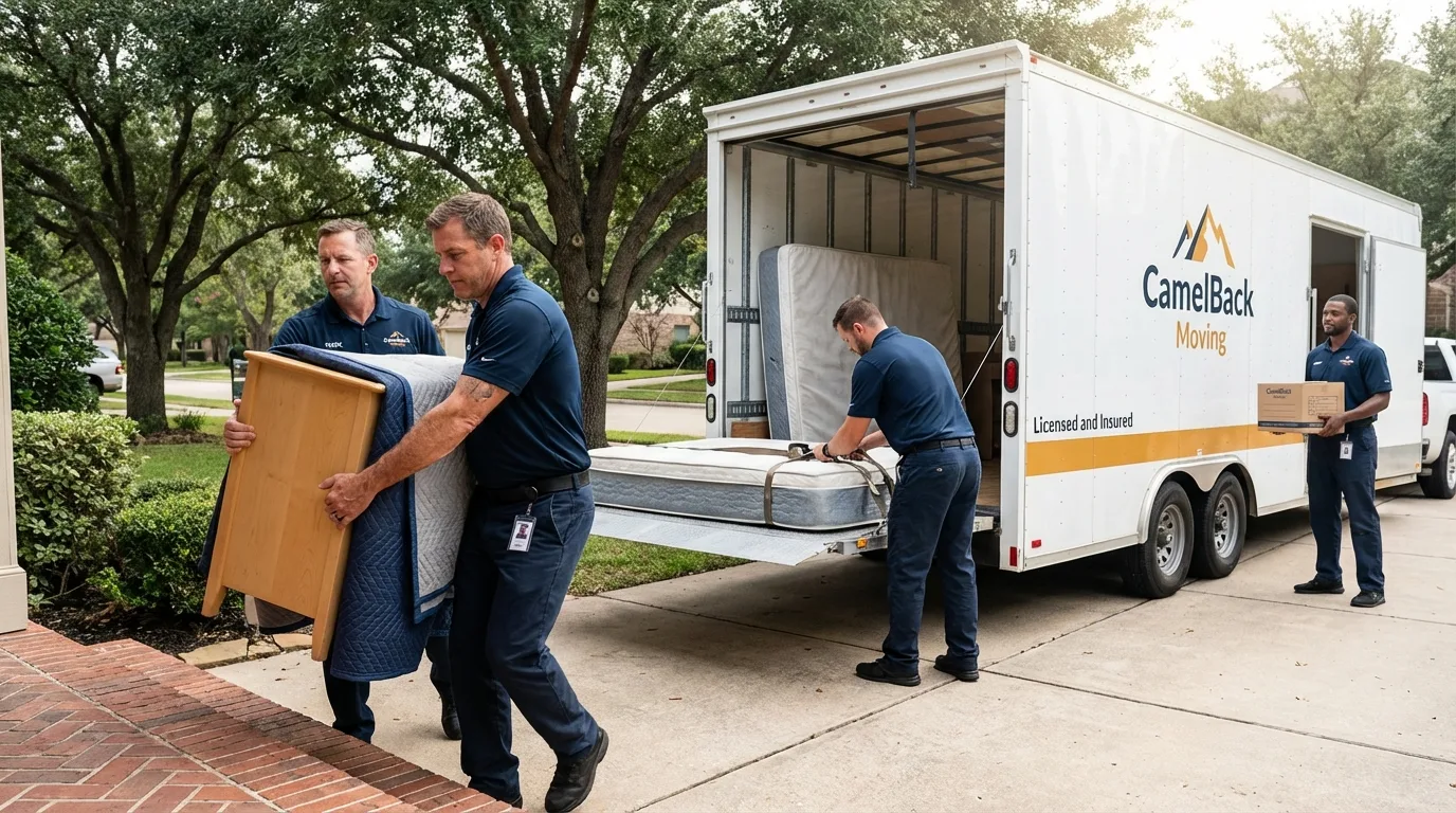 Crew loading residential truck for cross-state move from Burlington, KY
